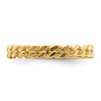 14K Yellow Gold Chain Link Band Ring view 5