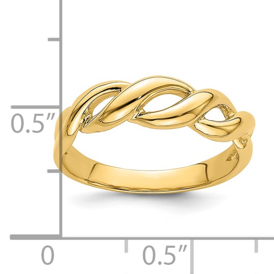 14k Freeform Twist Ring