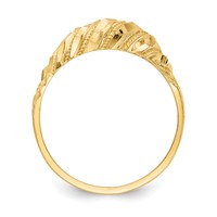 14K Diamond-cut Dome Ring view 2
