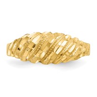 14K Diamond-cut Dome Ring view 4