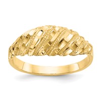 14K Diamond-cut Dome Ring view 1
