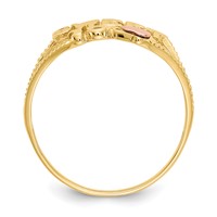 14K Two-tone Quinceanera Sweet 15 Heart Ring view 2