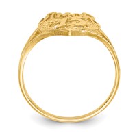 14K Yellow Gold Quinceanera Amor 15 Heart Ring view 2