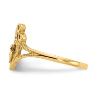 14K Yellow Gold Quinceanera Amor 15 Heart Ring view 4