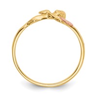 14K Two-tone Angel and Satin Heart Ring view 2