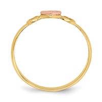 14K Rose and Yellow Gold Hearts Ring view 2