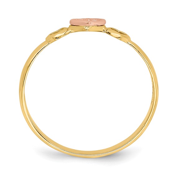 Gold Polished Heart Rings