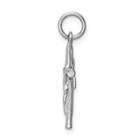14K White Gold Crucifix Pendant view 2