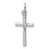 14K White Gold Crucifix Pendant view 3