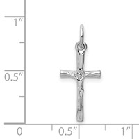 14K White Gold Crucifix Pendant view 4