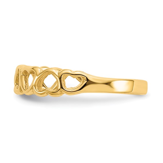 Gold Hearts Rings