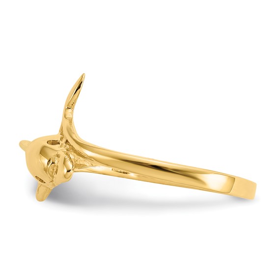 Gold Polished Dolphin Rings