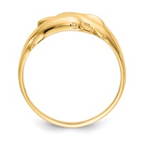 14K Double Dolphin Bypass Ring view 2