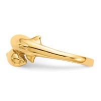 14K Double Dolphin Bypass Ring view 4