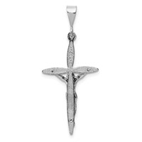 14K White Gold Passion Crucifix Pendant view 4