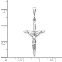 14K White Gold Passion Crucifix Pendant view 3