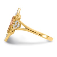14K Two-tone Ring with White Rhodium Cross view 4