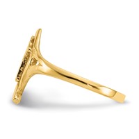 14K Yellow Gold Ichthus Ring with Cross view 4