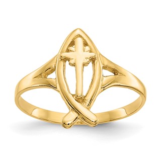 Gold Polished Religious Rings