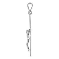 14K White Gold Crucifix Pendant view 2