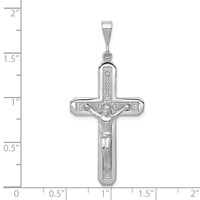 14K White Gold Crucifix Pendant view 3