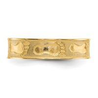 14K Yellow Gold Footprints in the Sand Ring view 5