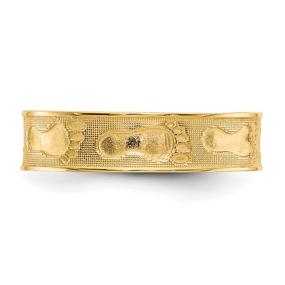 14K Footprints In The Sand Ring