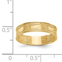 14K Yellow Gold Footprints in the Sand Ring view 3
