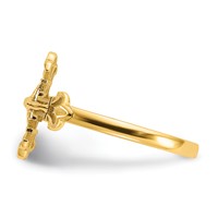 14K Diamond-cut Crucifix Ring view 4