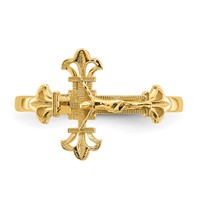 14K Diamond-cut Crucifix Ring view 5