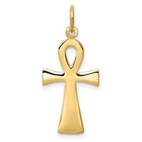14K Yellow Gold Ankh Cross Charm view 4