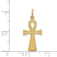 14K Yellow Gold Ankh Cross Charm view 3