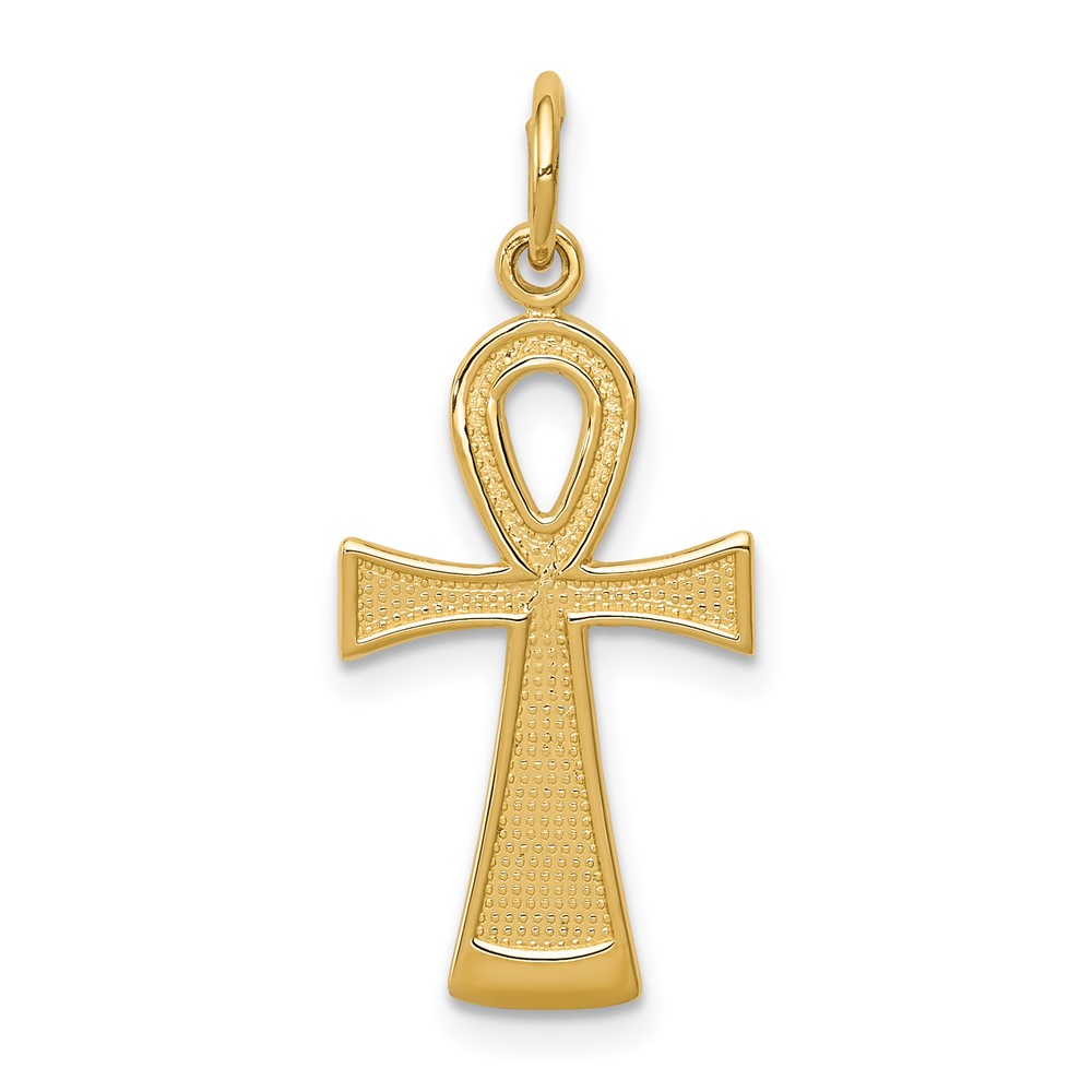 14K Yellow Gold Ankh Cross Charm