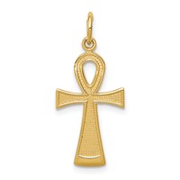 14K Yellow Gold Ankh Cross Charm view 1