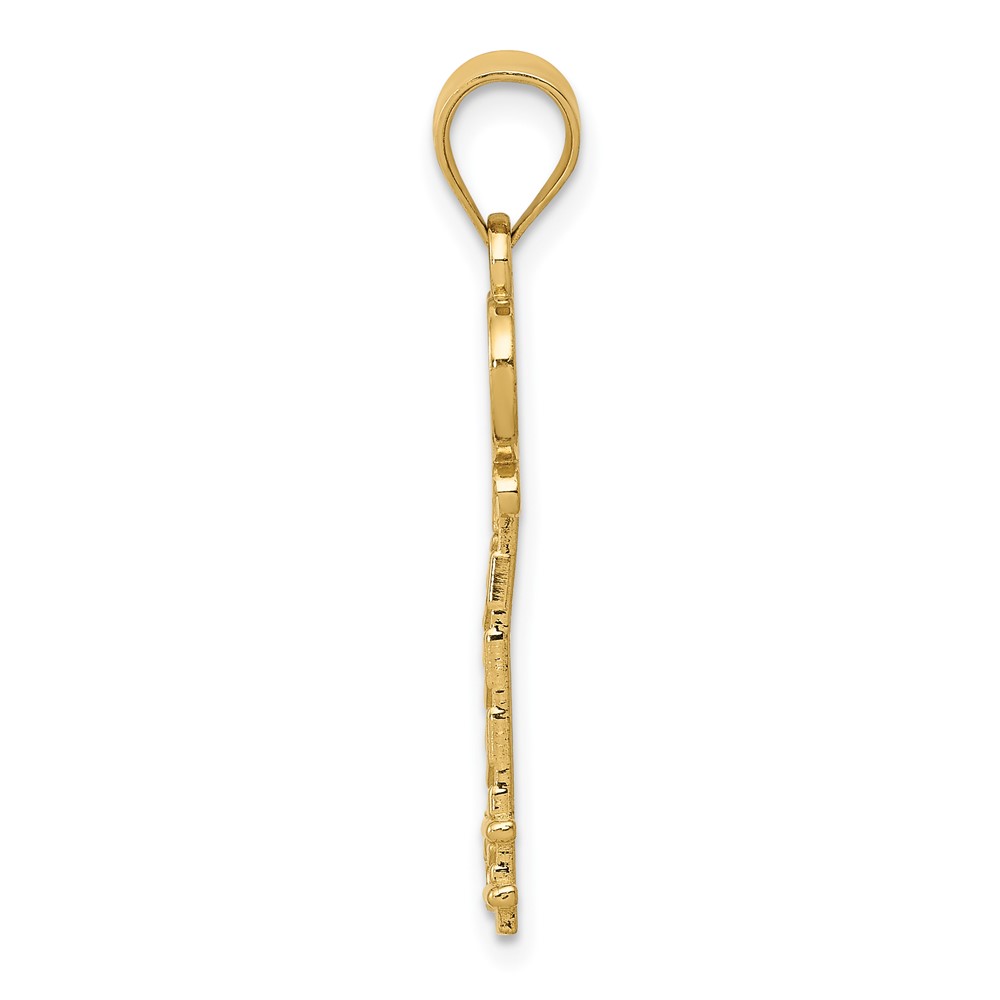 14k Diamond-cut Key Pendant (K4036)