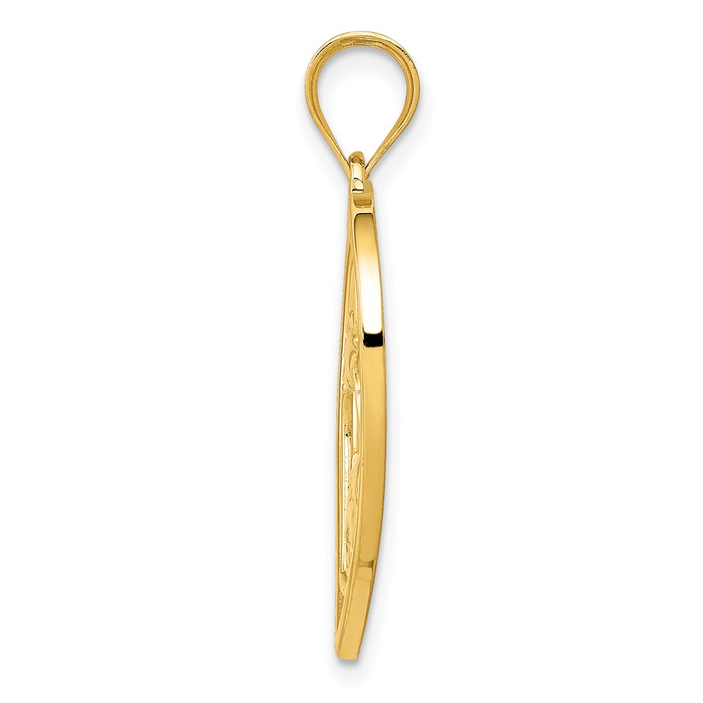 14k Mother and Child in Heart Pendant (K4088)