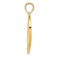 14K Yellow Gold Mother and Child in Heart Pendant view 2