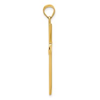 14K Yellow Gold Polished Cross Pendant view 2