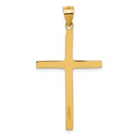 14K Yellow Gold Polished Cross Pendant view 3