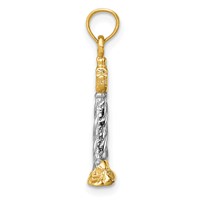 14K Pendant with White Rhodium 3-D St. Augustine Lighthouse view 2