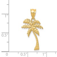 14K Yellow Gold Mini Palm Tree Pendant view 3