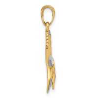 14K and White Rhodium Sailfish Pendant view 2