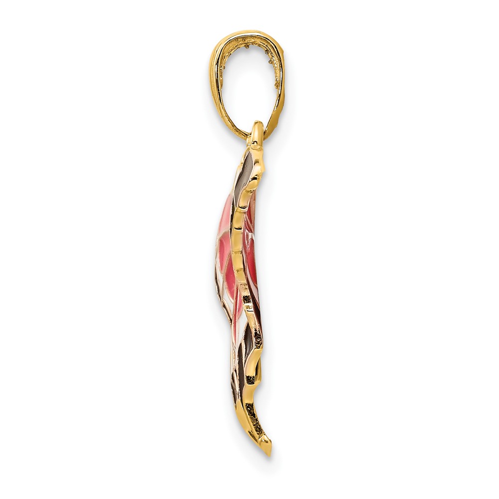 14K Enameled Butterfly Pendant (K4232)
