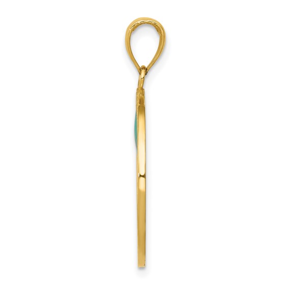 14K Enameled Tree of Life Pendant