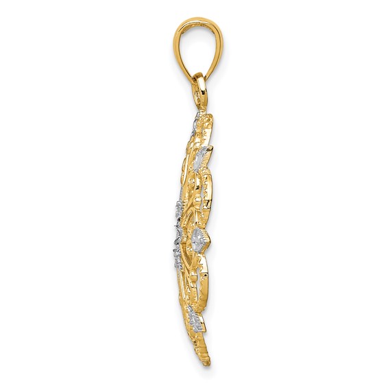Gold Polished Filigree Pendants