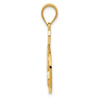 14K G Treble Clef Musical Note Pendant view 2