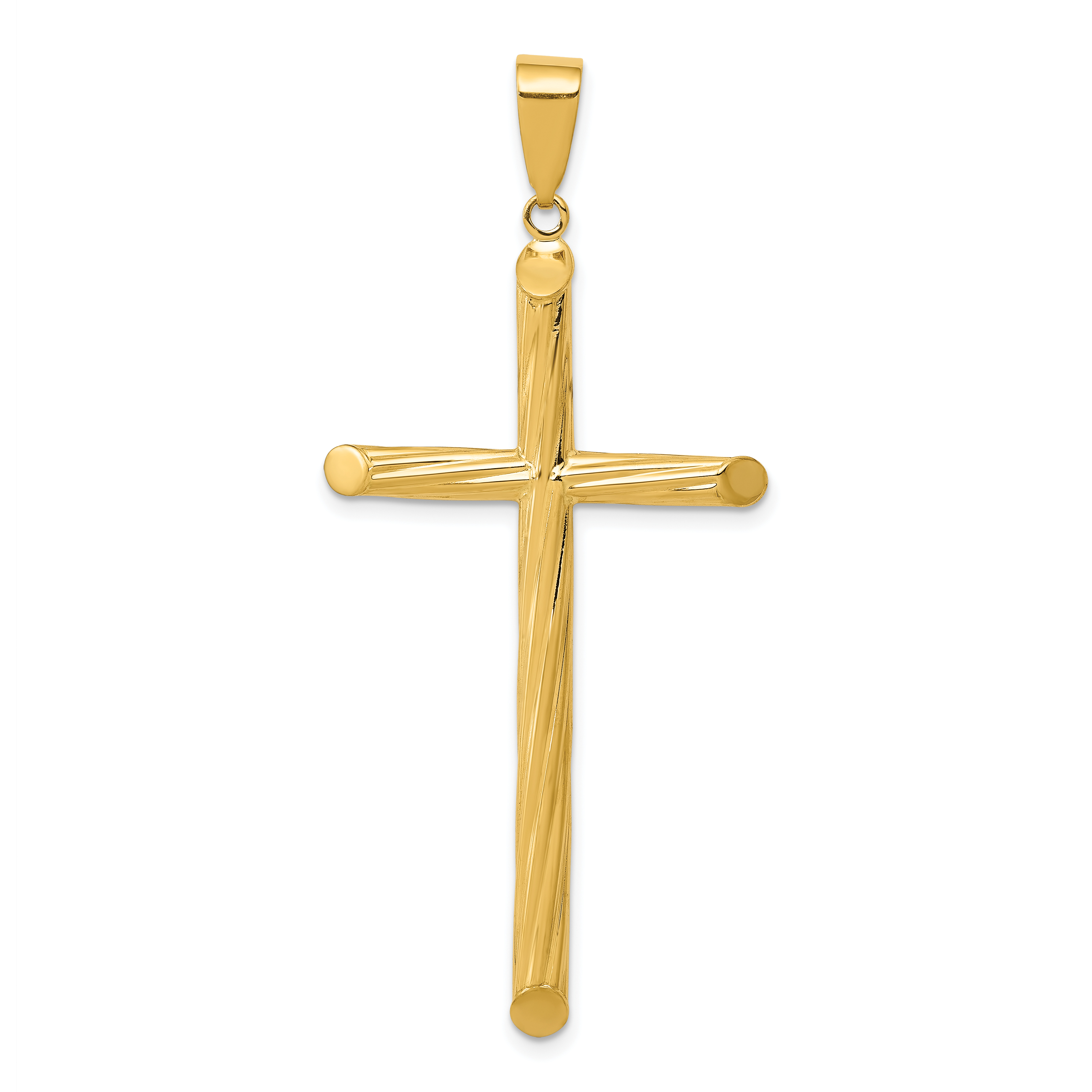 14k Fancy Textured Cross Pendant (K4314)