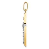 14K Two-tone Crucifix Pendant view 2