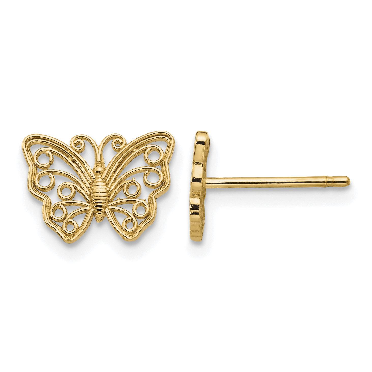 14K Butterfly Post Earrings (K4418)