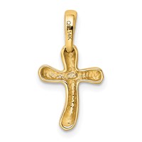 14K Small Freeform Cross view 3